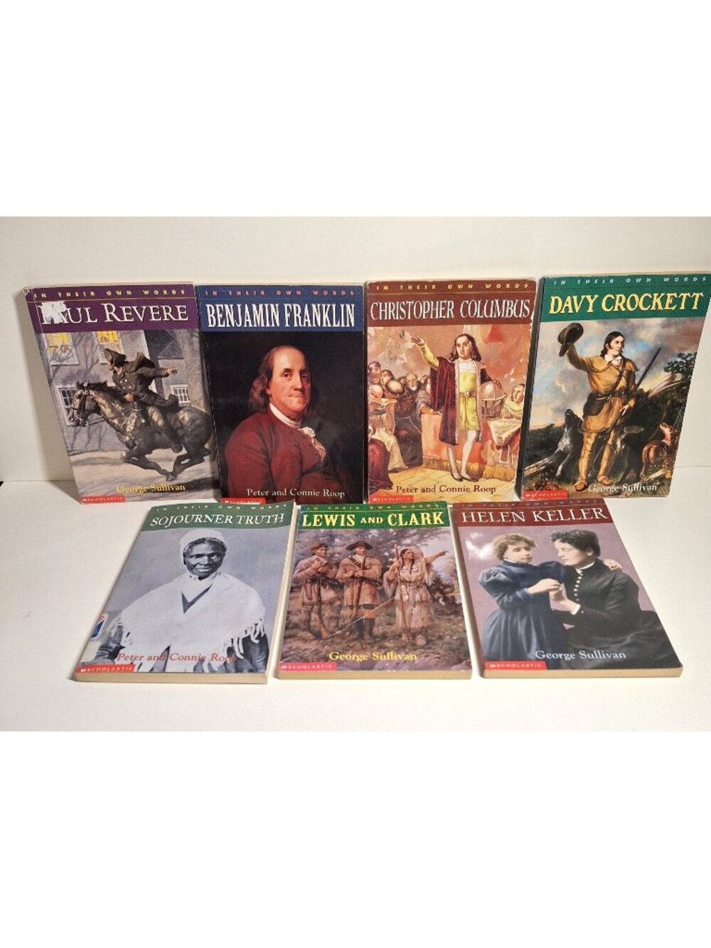 Set Of 7 In Their Own Words Biographies Scholastic Books Assorted Historical Fig